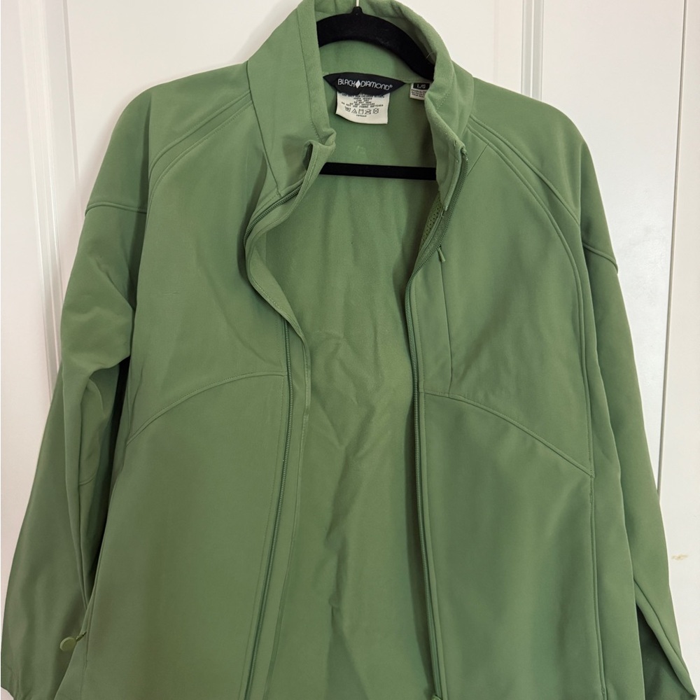 Black Diamond Women's Green Fleece-Lined Jacket Size L
